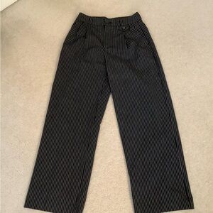 Target A New Day Black & White Pinstripe Wide Leg Hi Rise Pants Sz 6/28 Small.